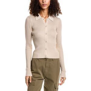 Rosewater Remi Womens  Ribbed Sweater, Beige